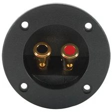 Round Speaker Terminal 2-15/16" Gold Spring-Loaded