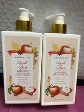 NATURE LOVE APPLE SPICE REFRESHING HAND WASH SCENTS OF APPLE (2PIECES)16FLOZ