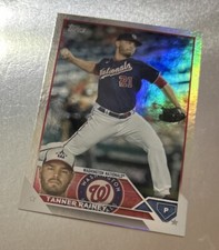 2023 Topps Series 1 Tanner Rainey Silver Rainbow Foil #80 Washington Nationals