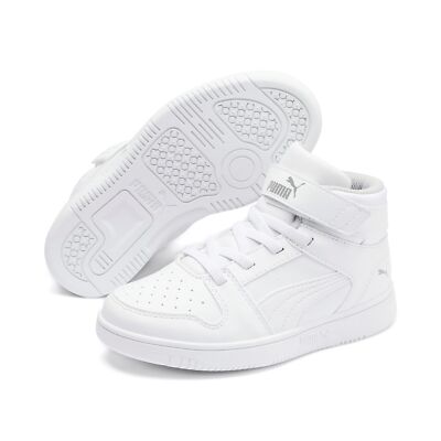 Puma Rebound LayUp SL V PS Kinder Schuhe Sneaker Turnschuhe 370488 (Weiß 02)