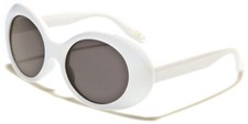 Round Vintage Look Women's White Sunglasses P6368-WHITE , NEW  FREE Ship 