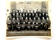 WWII Era Soldiers in Uniform Class Hondo Army Air Field Tex 1944 Military Photo 