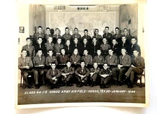 WWII Era Soldiers in Uniform Class Hondo Army Air Field Tex 1944 Military Photo 