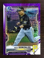 2021 Bowman Chrome Mega Box Prospects Nick Gonzales #BCP224 Purple /250