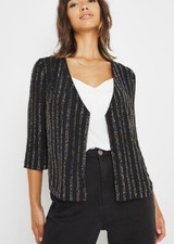 Joanna Hope Embellished Jacket Black Sparkly Uk 12-14 Rrp £97.50 Party Wedding