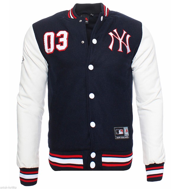 Majestic Men Letterman NY Yankees Jacket Varsity Baseball Size L Chest 46 for sale online | eBay