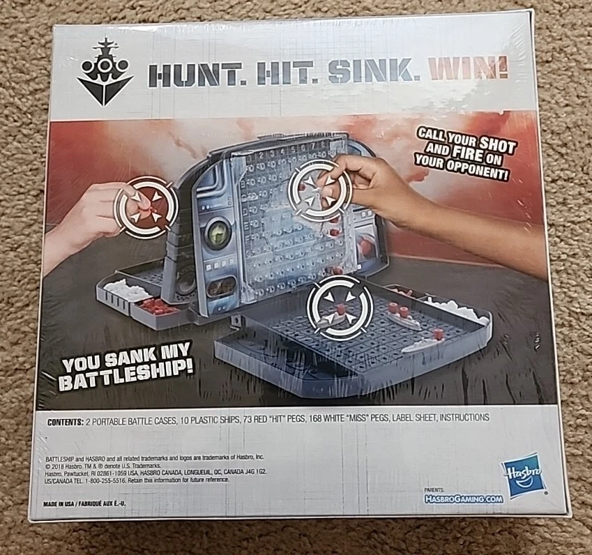 NEW! BattleShip Board Game By Hasbro Gaming Includes Fun Activity Sheet. SEALED! - Image 2 of 4