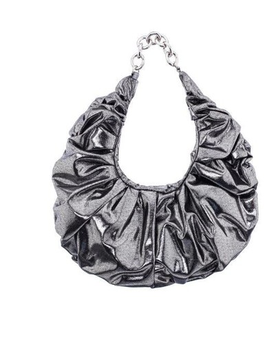 NINA Ellie ruched metallic small hobo - Gunmetal - Picture 5 of 9