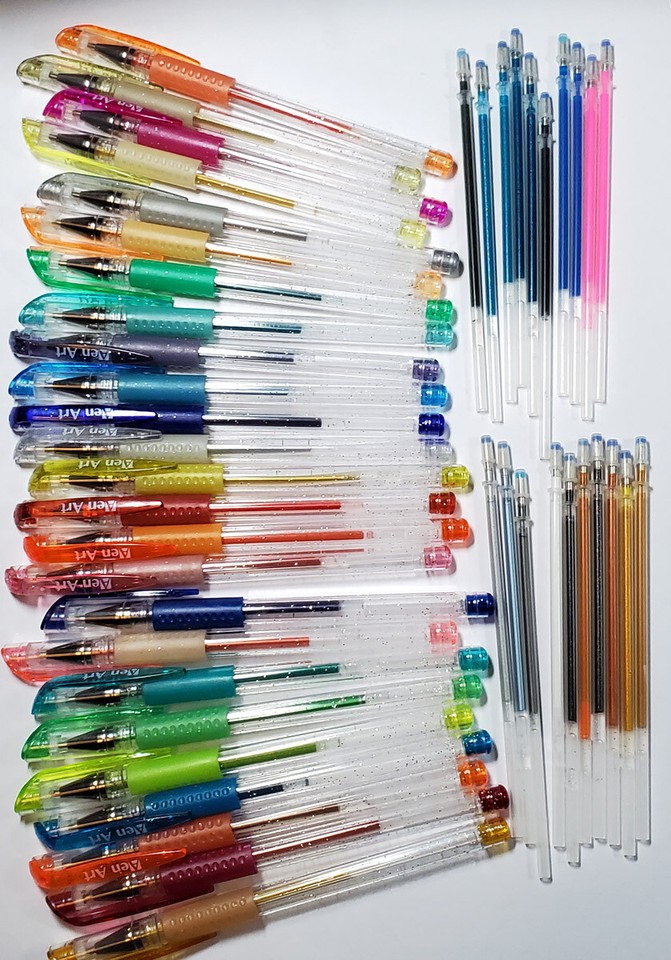 Mix Assorted Colors Metallic Glitter Neon Gen Pen Refills Posca 3