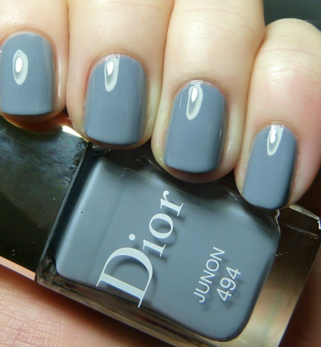DIOR Nail Polish JUNON 494 Blue Grey Green Dusky Pastel NWOB Cosmopolite  RARE!!!