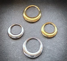 1pc Hollow Thick Hinged Segment Ring 16g Helix Septum Clicker Surgical Steel