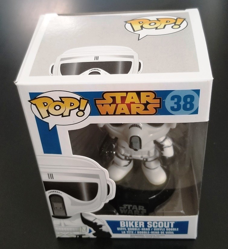 Funko Star Wars BIKER SCOUT Pop! Vinyl Bobble Head #38 (VAULTED