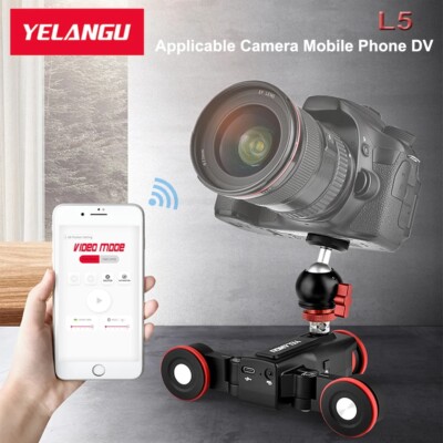 YELANGU L5 Motorized Camera Dolly Car Rail Slider System for Canon Nikon Sony