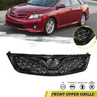 Black OE Fit Style Front Upper Grill Cover For 2011-2013 Toyota Corolla Sedan