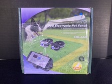 OKPET Black Waterproof 2 In 1 Wired Electronic Pet Fence System - Only 1 Collar 