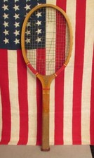 Vintage 1940s Lenox Wood Tennis Racquet E.Kent Co. Great Display Davega Sports