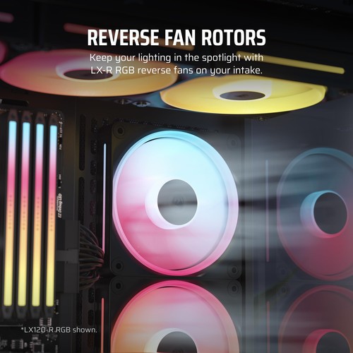 CORSAIR iCUE Link LX140-R RGB 140mm PWM Reverse Fan – Single Fan – Low-Noise... - Afbeelding 5 van 11