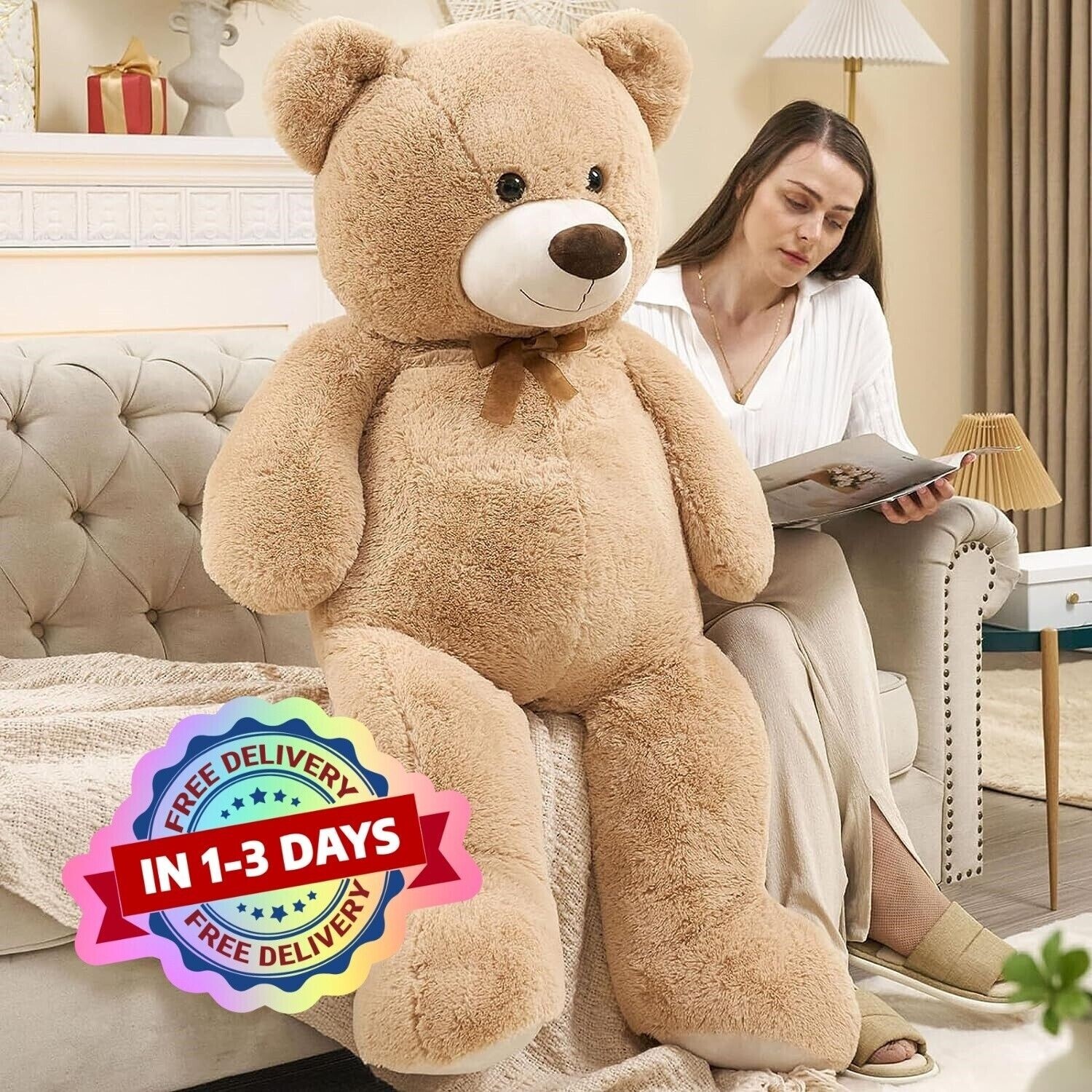 Teddy Bear Doll Peluches Hermoso Juguetes 51'', Peluche Suave