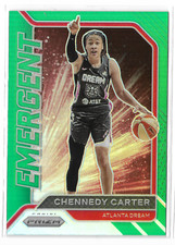 2021 Prizm WNBA Emergent Green Prizm #4 Chennedy Carter Atlanta Dream Texas A&M