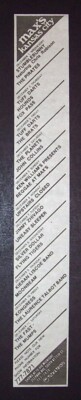 Tuff Darts, The Fast, The Brats, The Mumps Max's Kansas City NYC 1976 Concert Ad