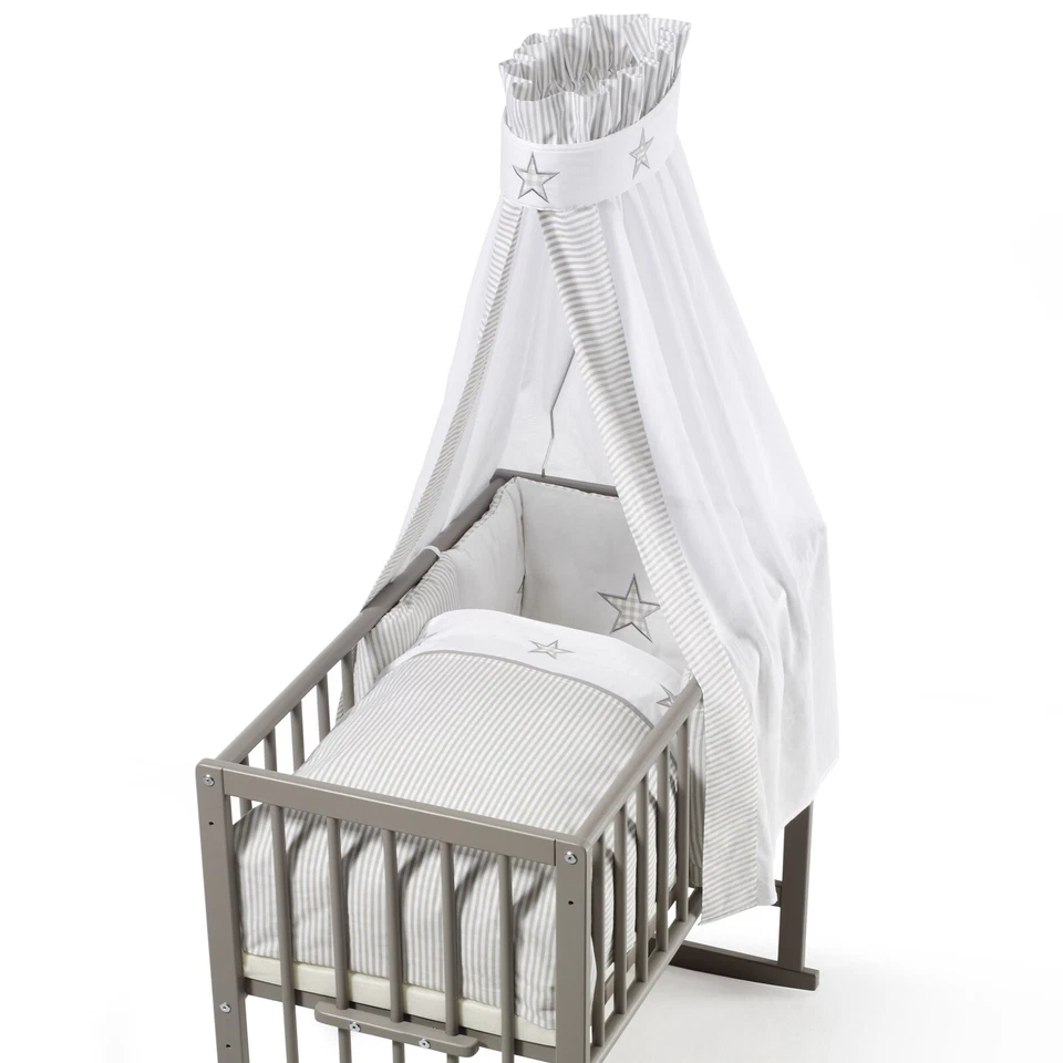 Schardt Himmelset für Wiege Wiegenset Stern beige TOP