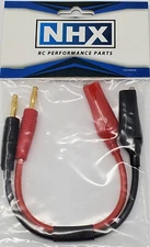 NEW NHX RC Clips-s Alligator Charger Cable with 4.0mm Banana Connector Adapter