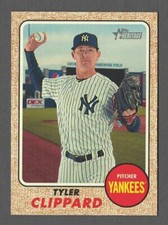 TYLER CLIPPARD 2017 Topps Heritage Dark GRAY BACK Parallel #650 Yankees PR /10