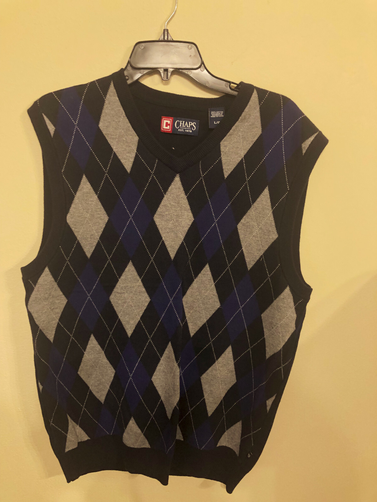 Navy Blue V Neck Cotton Sweater Vest | eBay