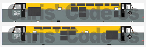 Selbstklebender Vinyl-Aufkleber Klasse 37 Anzug Spurweite OO Hornby/Lima - niederländische Lackierung 37258 | Condition: New