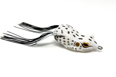 Hollow Body Frog Topwater Fishing Lure Pearl White 2.3inch 1/2oz