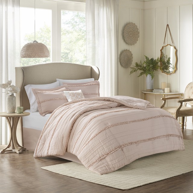 Queen Aqua Madison Park Mp10 2415 Bennett 7 Piece Comforter Set