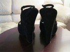 JLO by Jennifer Lopez Black Suede "Whispering" Wedge Sandal. Size 6. New In Box — photo 4