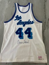 Jerry West signed Los Angeles LA Lakers Authentic 1961-1962 MITCHELL NESS PSA