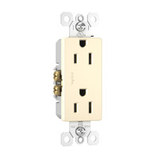 10 pack Pass  Seymour HEAVY-DUTY DECORATOR 15A Duplex RECEPTACLE, light Almond