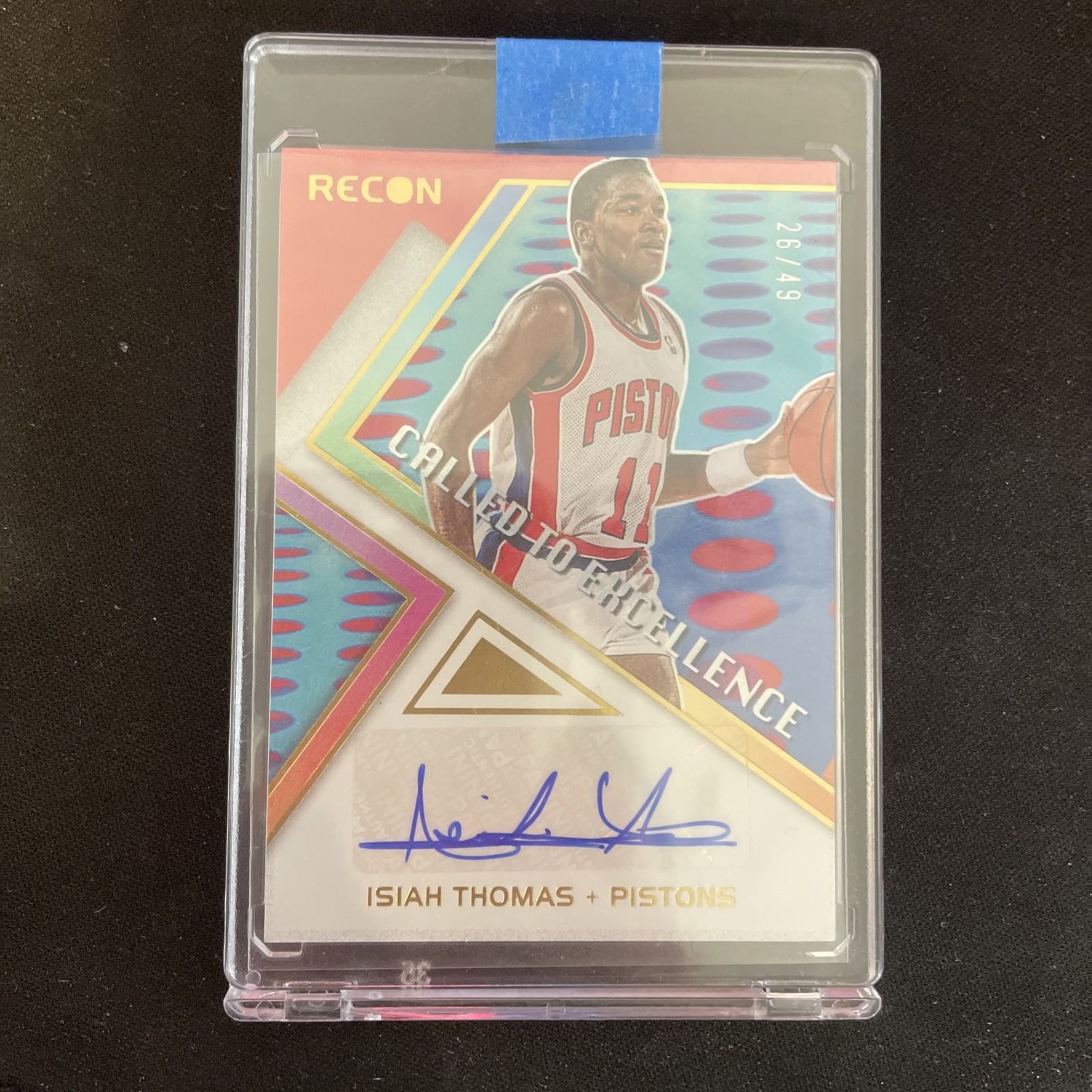 2020-21 Recon Isiah Thomas Called To Excellence Autograph Red /49 #CES-IST