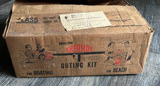 King-Seeley Thermos Outing Kit BOX ONLY 1950's Pic-Nic Camping Lake House Decor