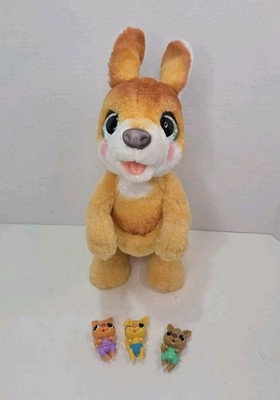 FurReal Mama Josie The Kangaroo 12  Interactive Toy With Babies Works Great!
