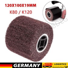 Satinierwalze 120x100x19mm K&ouml;rnung 80/120 Schleifwalze Schleifmop Vlies Gewebe