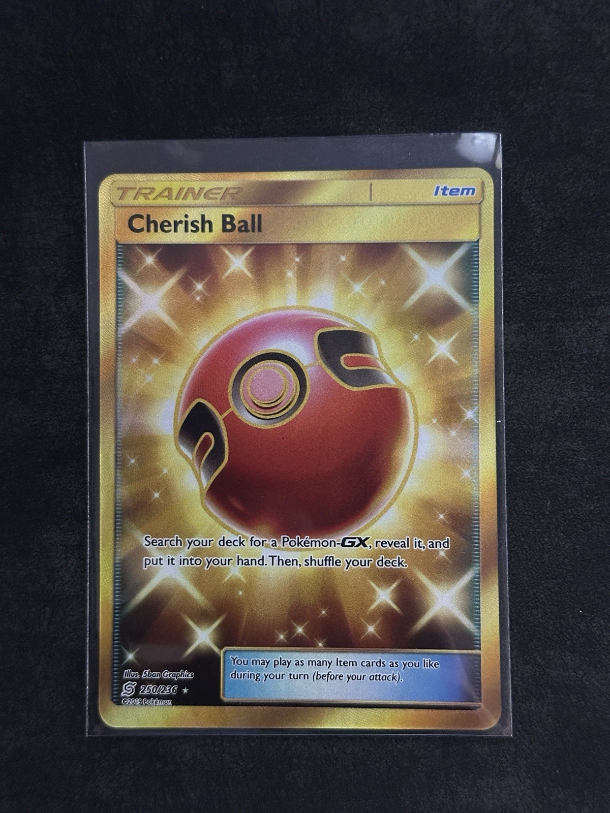 Cherish Ball 250/236 - Secret Rare - Unified Minds - Pokémon Card - Near Mint