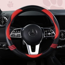 Car Steering Wheel Covers Standard Size14.75-15.1537.5-38.5cm Redblack Car Steering Wheel Covers Standard Size14.75-15.1537.5-38.5cm Redblack