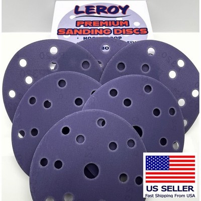 Premium Ceramic 320 Grit 6'' Sanding Disc Sandpaper LIKE 3M 31483 36180 (Qty50)