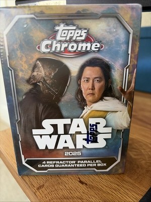 2025 TOPPS Chrome Star Wars Sealed Blaster Value Box IN HAND (40 Cards) New QTY