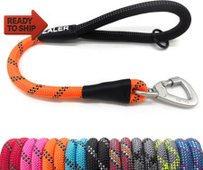 Short Dog Leash, 18 Inches Rope Traffic Leashes for Dogs, Reflective Dog