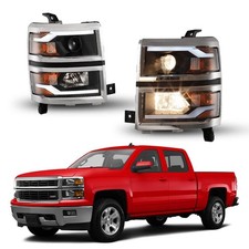 Headlights for Chevy Silverado 1500 2014-2015 Head Lights Assembly