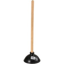 Kendik Rubber Toilet Plunger with Wood Handle. Clears Toilets, Sinks, Drains.