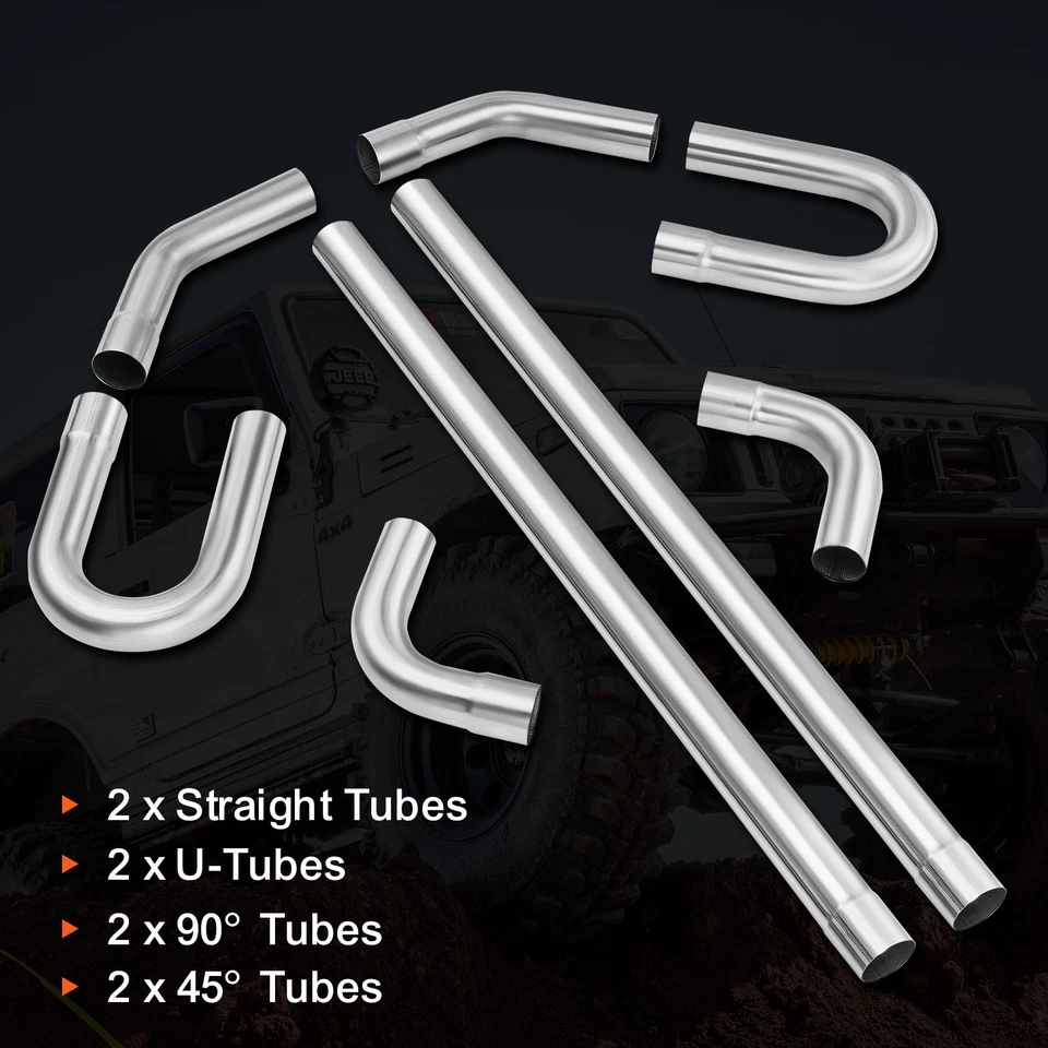 Kit de tubo de escape personalizado de 2,5" tubo mandril acero inoxidable 8 piezas para Cadillac CTS Foto 4 de 4