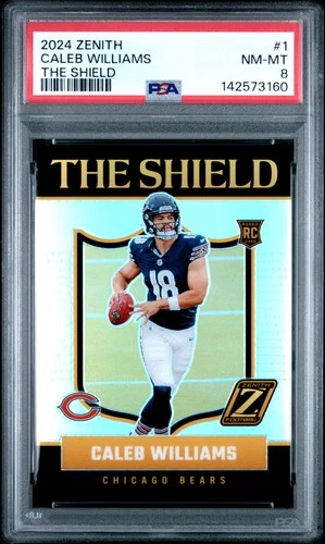2024 PANINI ZENITH THE SHIELD #1 CALEB WILLIAMS ROOKIE RC PSA 8