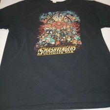 Vintage Gildan Mens XL T-shirt Mario Smash Bros Avengers Pokemon Collab Nintendo
