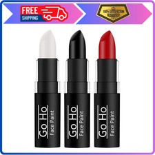 3 PCS Face Body Paint Stick Set Halloween SFX Makeup White Black Red Cream