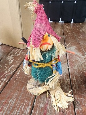 Vintage 1987 Shaw Brothers Scarecrow Fall Autumn Figurine Decor, Rare, Taiwan